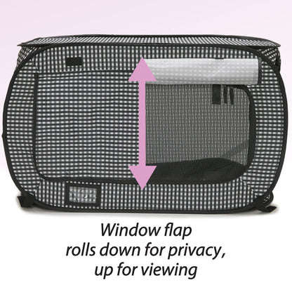 Necoichi Portable Stress Free Cat Cage, 1.32 kg, Black