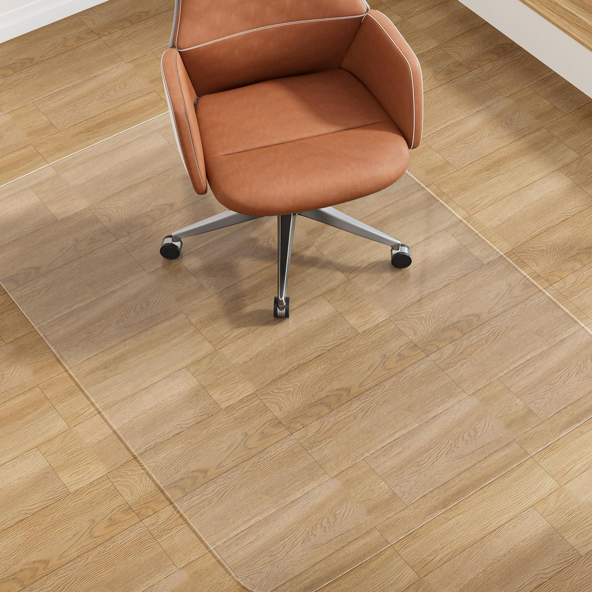MESHDO Office Chair Mat for Hardwood Floor, 114 X 135 Desk Chair Mat for Hard Floors, PVC Clear Floor Protector for Home and Office Floor Mat