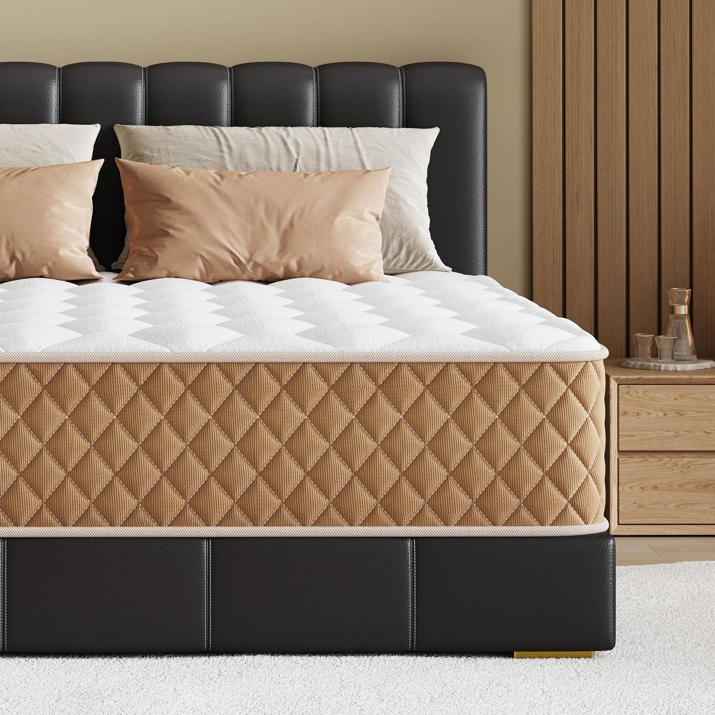 Niqooia Single Mattress 3FT, 10 inch Single Bed Mattress, Memory Foam, 7-Zone Pocket Sprung, Medium Firm Mattresses, Soft Fabric, Motion Isolated