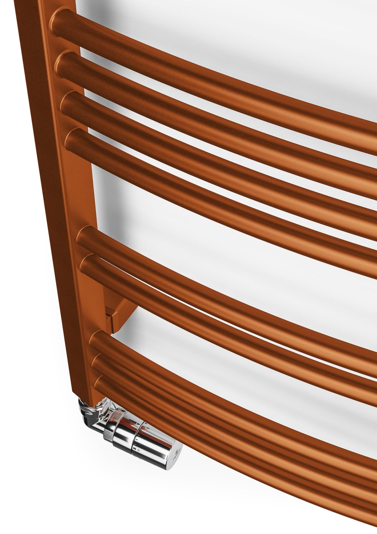Terma Towel Rail (Cen./Heating), Steel, True Copper, 1149h x 400w [1405 BTUs t50]