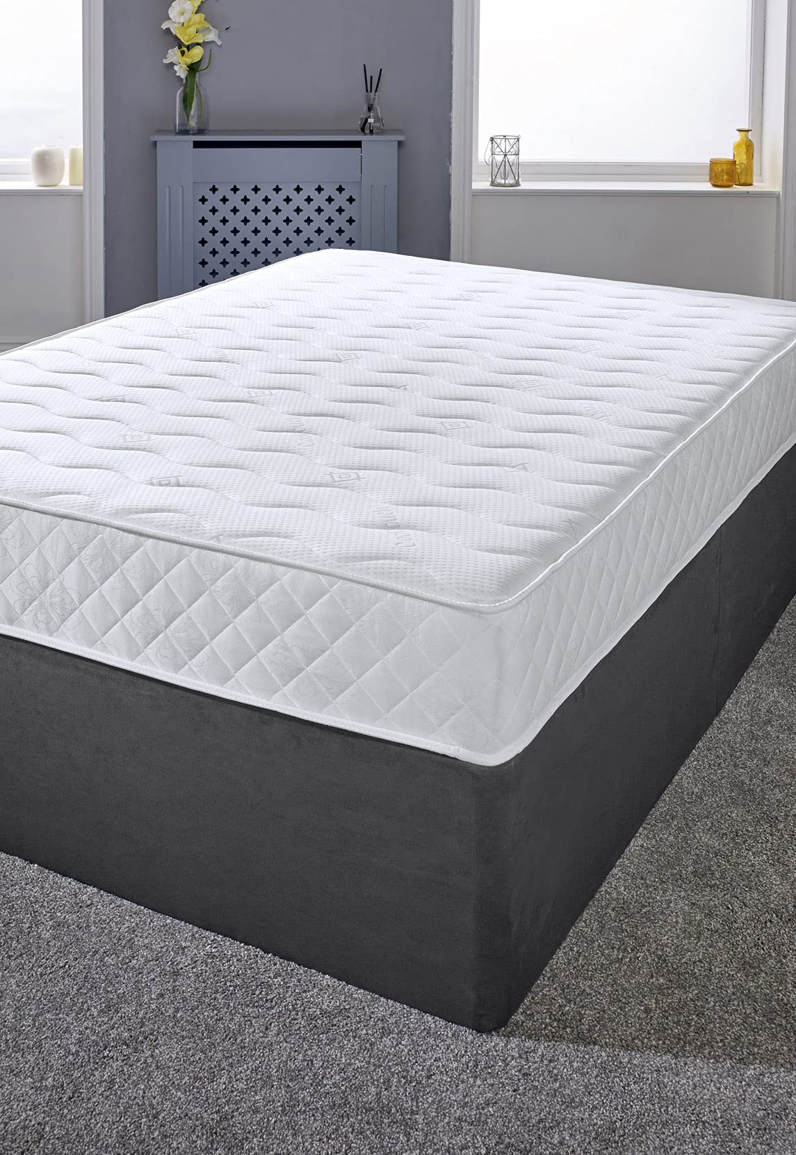 eXtreme comfort ltd The Diamond Wave Comfortable Conventional 9" Deep Spring Mattress From (2ft6 by 5ft9 Shorty Small Single)