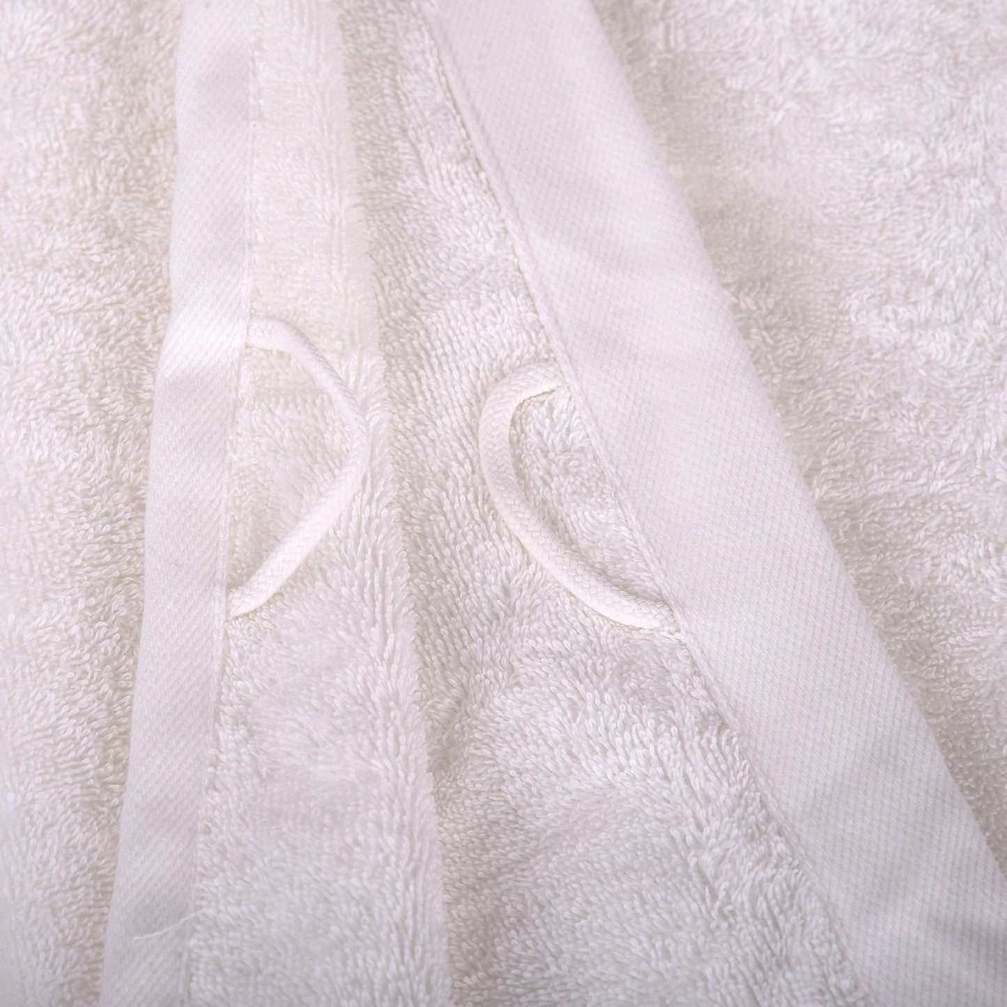TOM TAILOR Hand Towels, Set of 2, 50 x 100 cm, 100% Cotton/Terry Towel, with Hanger and Label with Logo, Colour Bath Towel White (Crisp White)