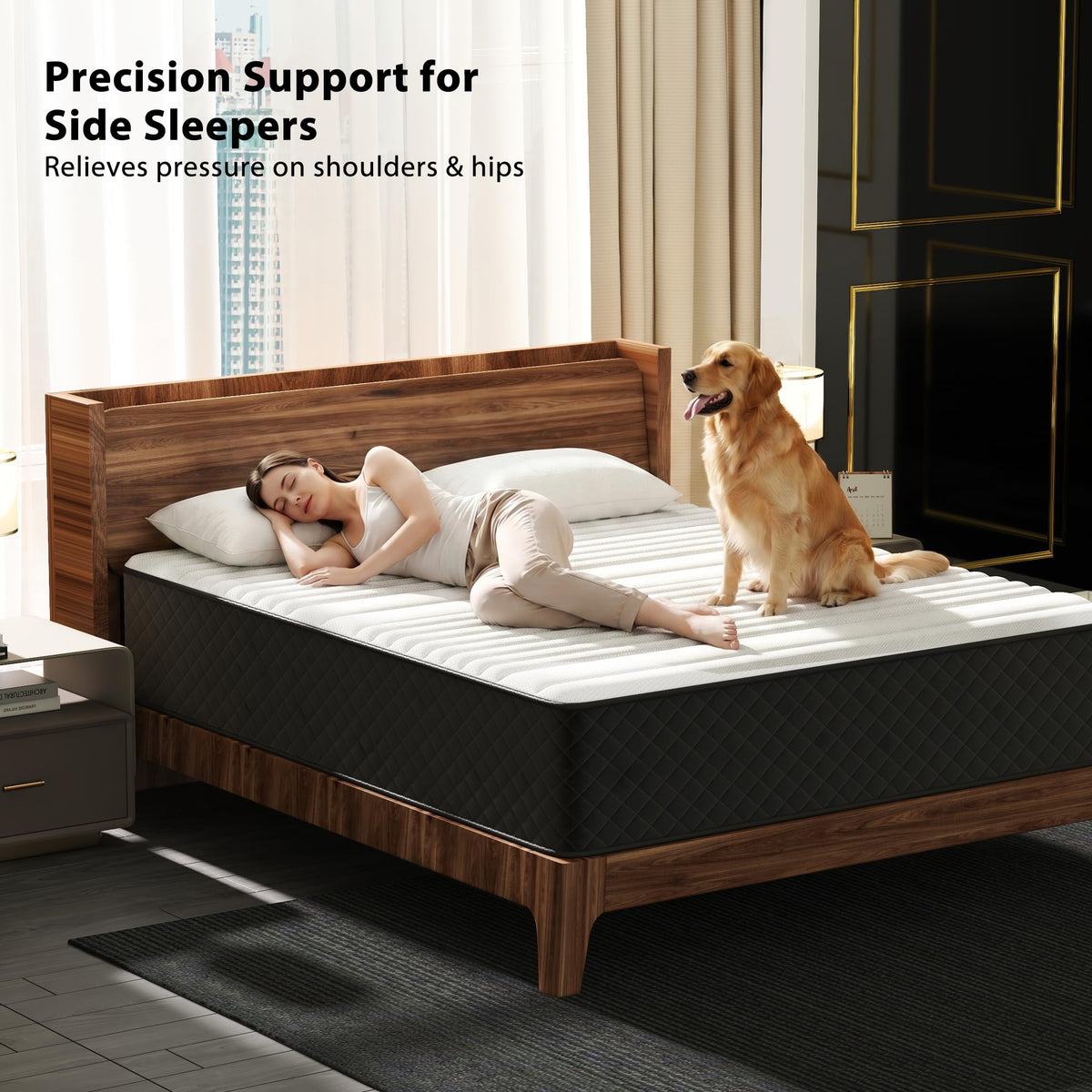 Matoresu Hybrid Firm Single Mattress 3ft for Back Pain 25cm Pocket Sprung 7-Zone OEKO-TEX Certified