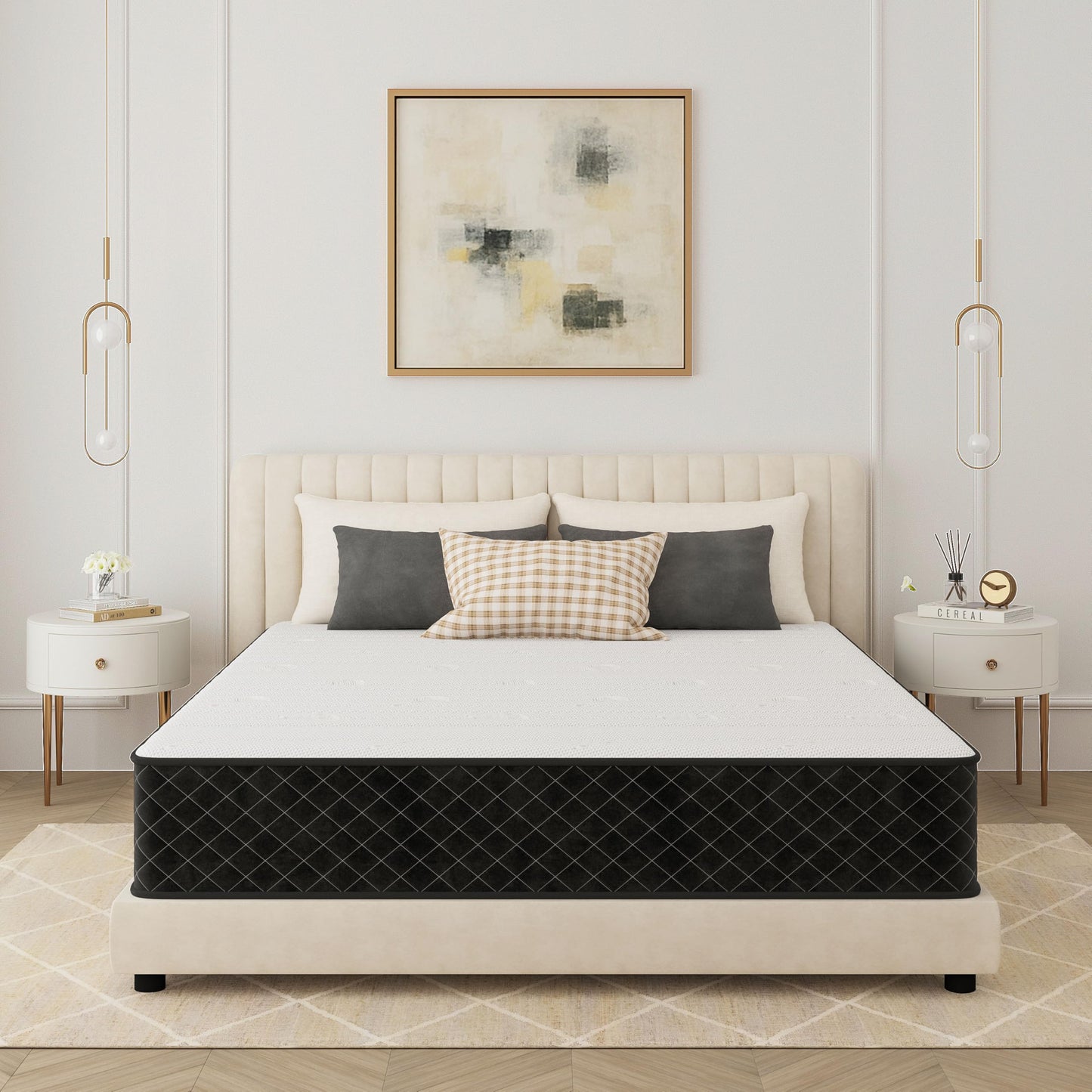 PurrJoys Orthopedic Mattress Double for Back & Lumbar Pain Relief, 10 Inch 7-zone Hybrid Double Mattress Firm with Pocket Sprung & Gel Memory Foam