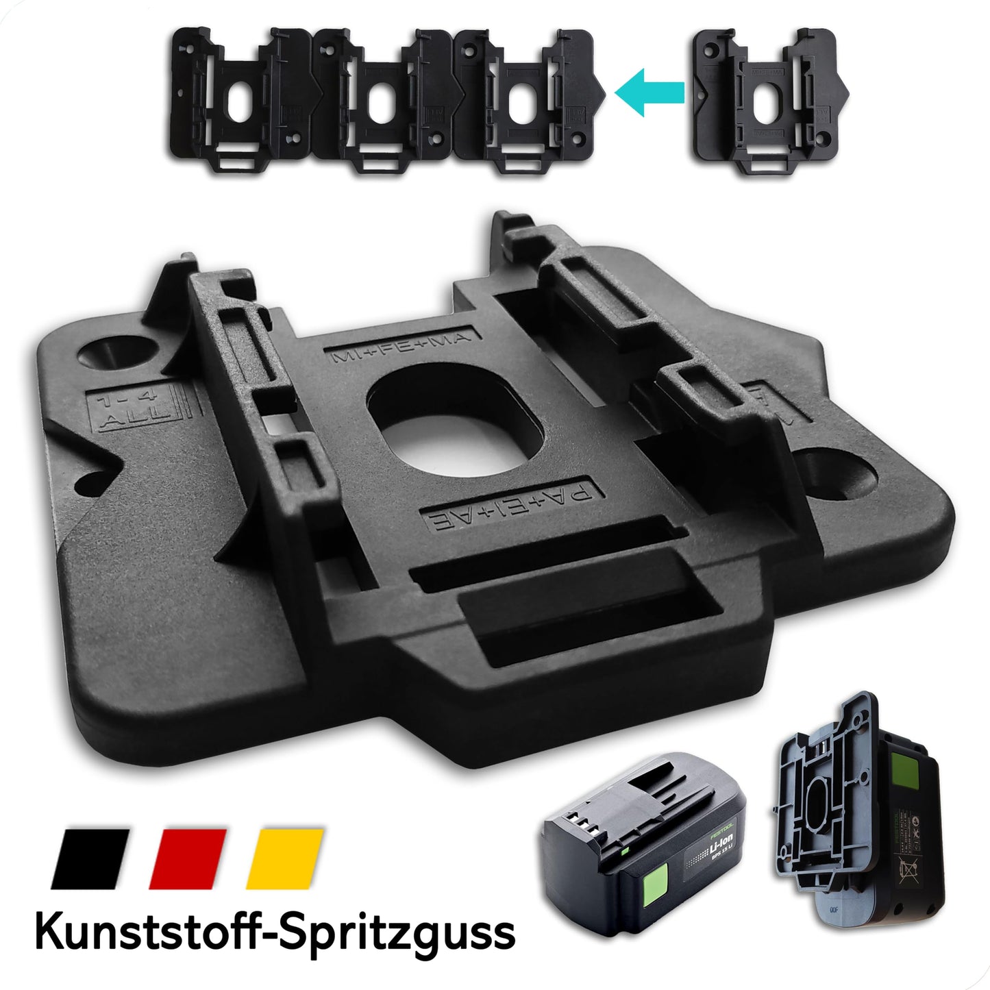SLE Engineering 5x SLE Professional Battery Holder for Festool 12 V 15 V 18 V Battery Wall Mount Battery BP BPS BPC LI C HP HPC ASI 12 15 18 2.5 2.6