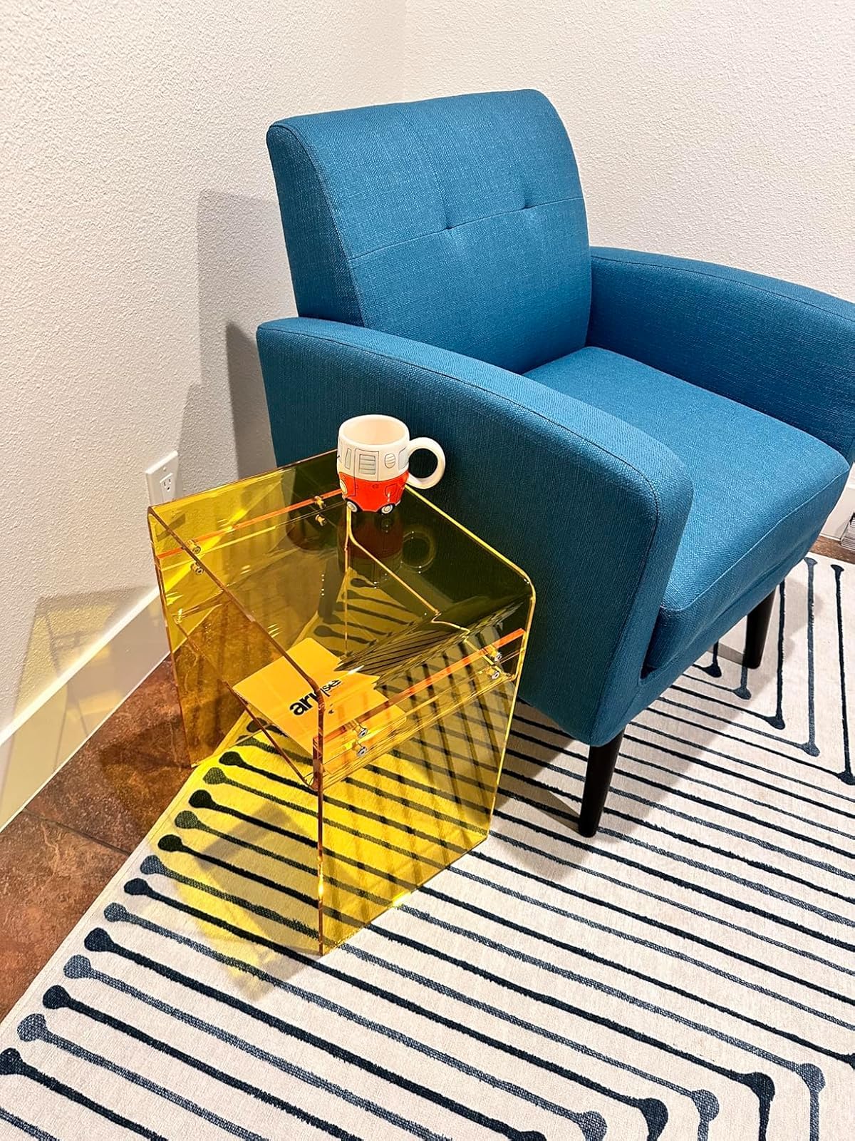 solaround Acrylic Side Table, Yellow