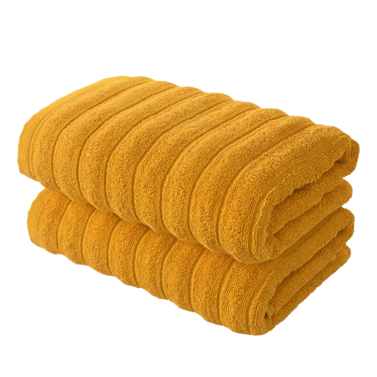 BERIBO Cloud Turkish Towel Set 100% Cotton 620gsm Golden Sand, 2 Hand Towels