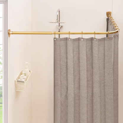 Shower Curtain Pole, L Shaped Shower Curtain Rail, Extendable Shower Curtain Rod for Bathroom, Clothing Store