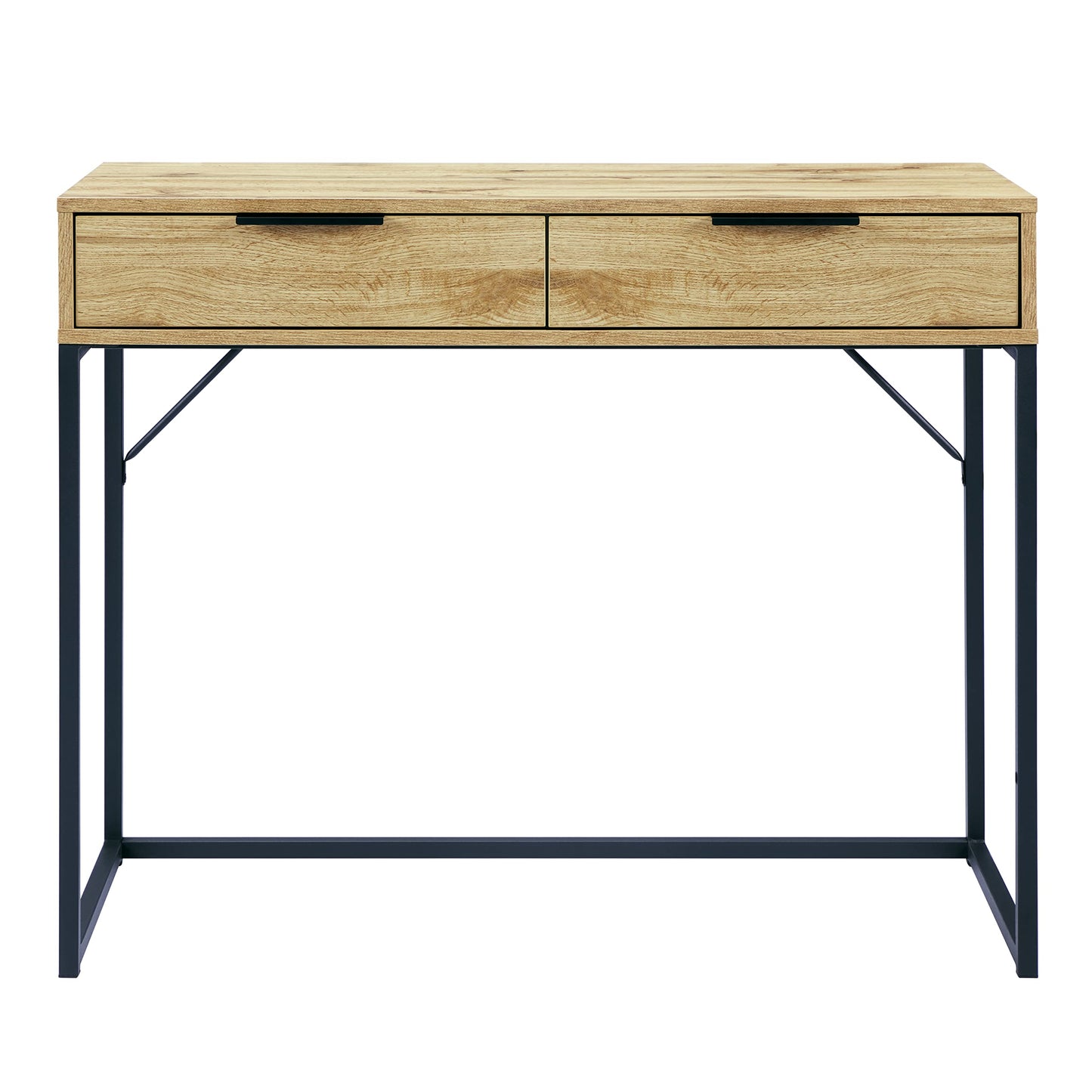 Julian Bowen Bali Dressing Table, 2 Drawer, Light Oak Effect - H80 x W100cm