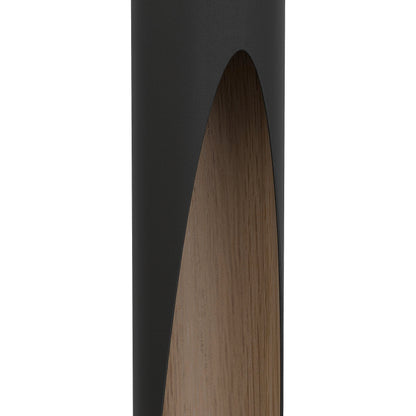 Eglo LED Pendant Lighting Barbotto, Hanging lamp with indirect Lighting, Metal Ceiling Light Fixture in Black and Wood Look, GU10 Bulb, Warm White,