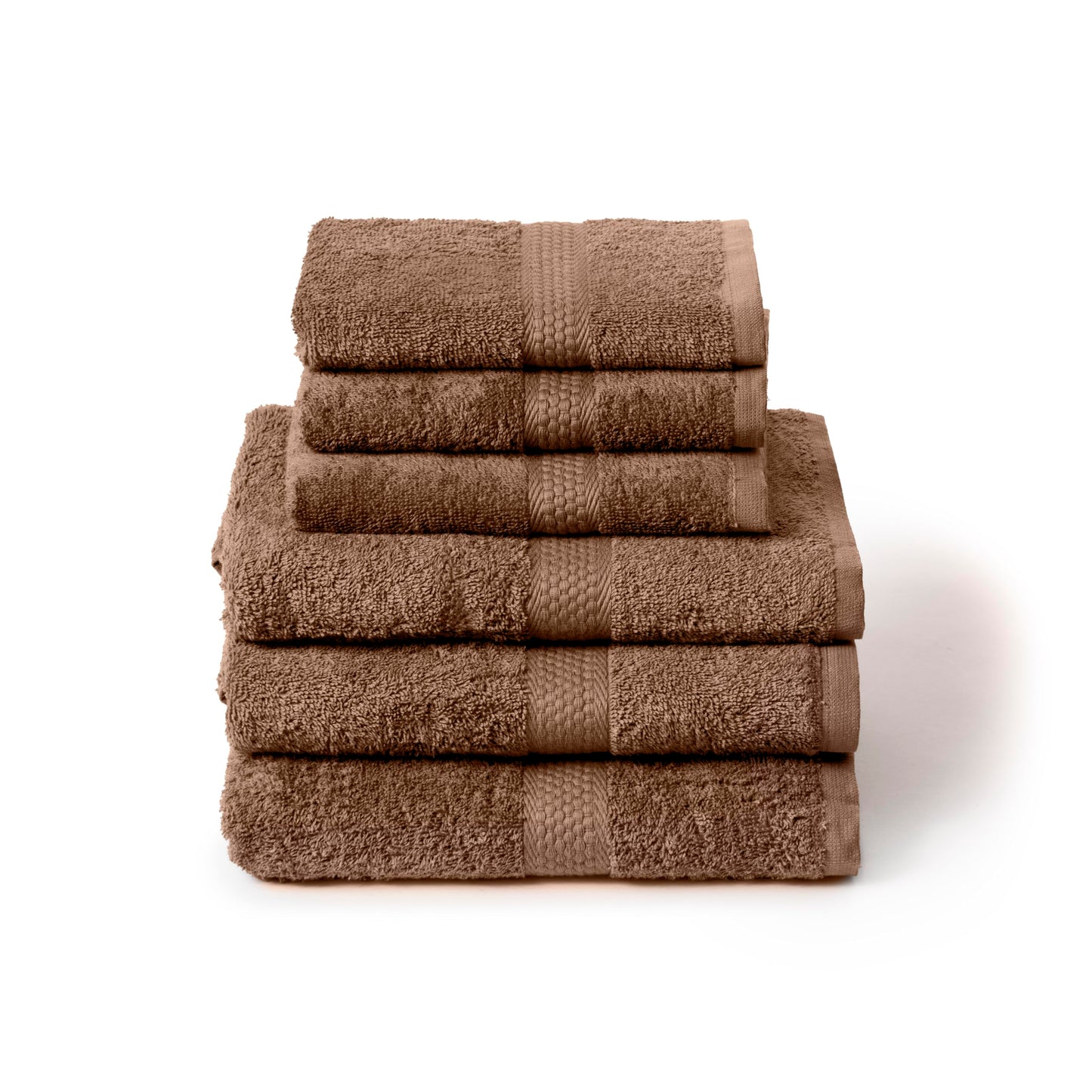 Caleffi Set of 6 Bath Towels with Guest – Consisting of 3 x Face Towel 55 x 100 cm + 3 x Bidet Towel 40 x 60 cm