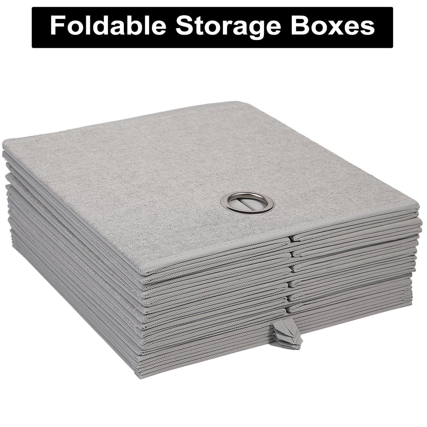 JAKAGO Cubes Storage Boxes 6 Pack, Foldable Storage Cube 30 x 30 x 30 cm