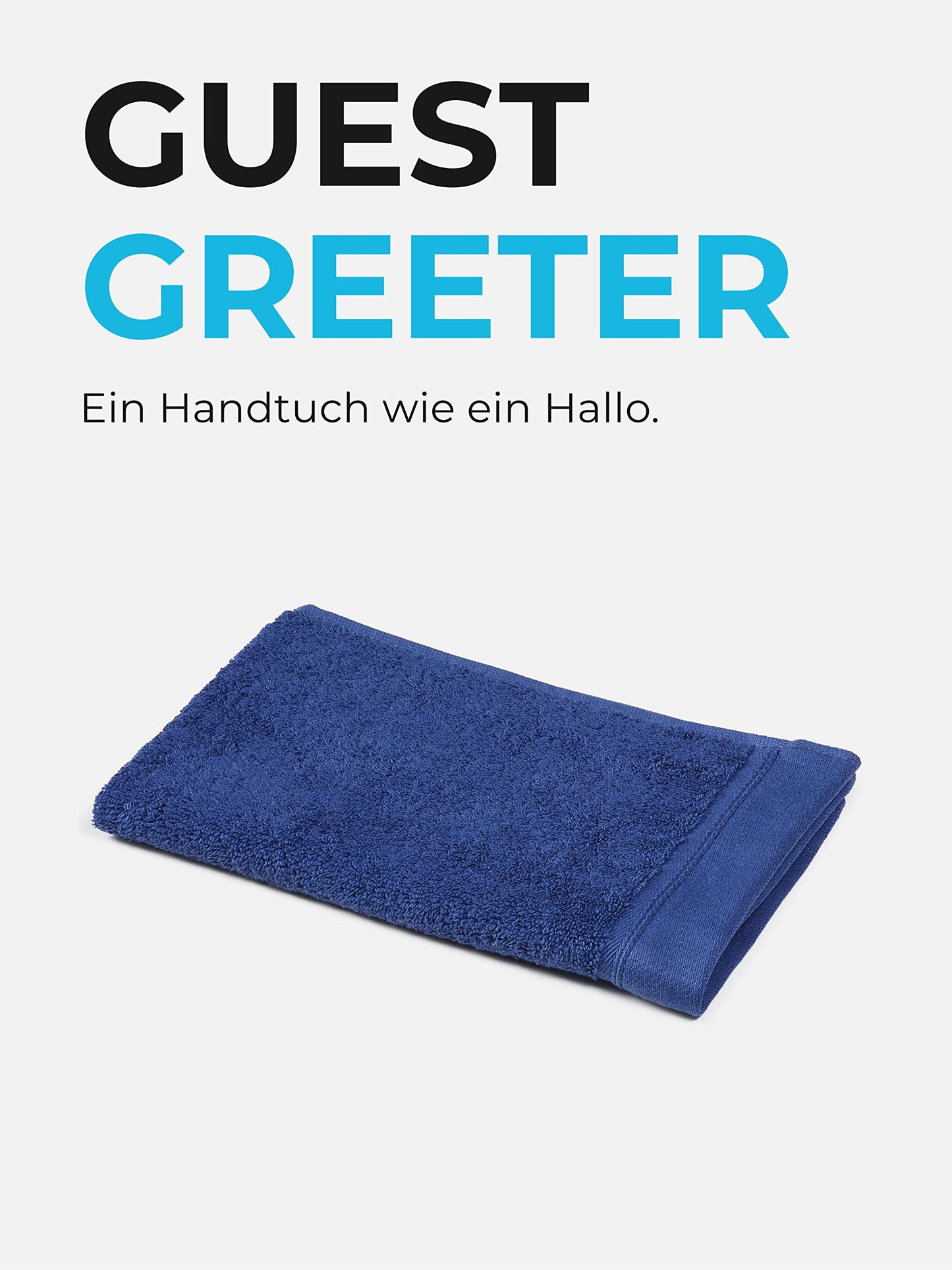 Sowel® Guest Towels 30 x 50 cm, 100% Organic Cotton, Premium Quality, Hand Towel Made in Portugal, Navy