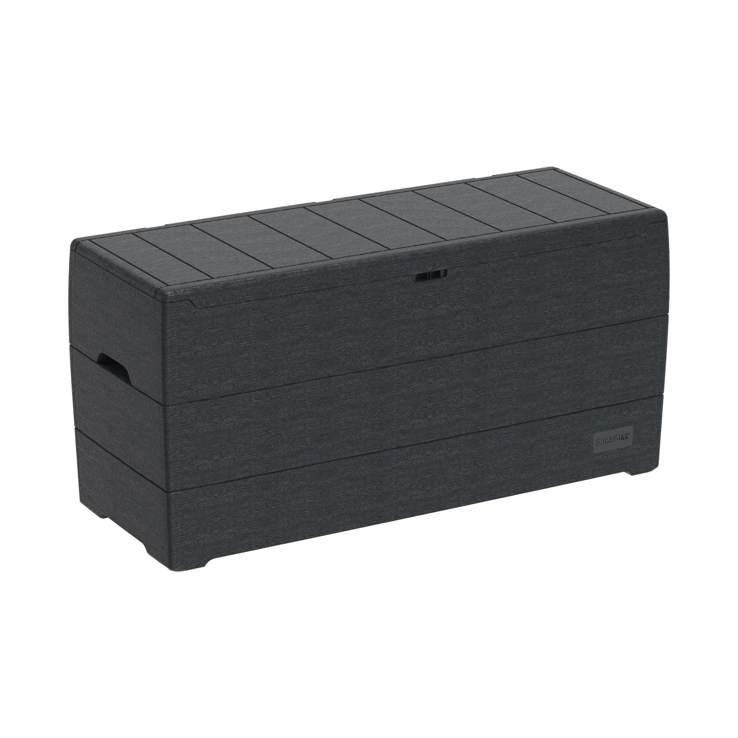 Duramax Cedargrain Durabox 270 Litre/ 71 Gallons plastic storage box, Outdoor Deck Garden Furniture Organizer, Lockable Lid, Plastic Cushion Box with