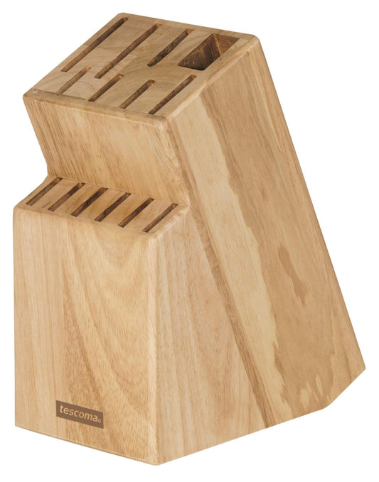 Tescoma Woody Block, Classic Style, Assorted Color, 8+6 Places for Knives and Shears/Steel, Not Dishwasher Safe, Material: Plastic, Capacity: 13