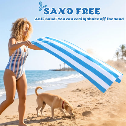 Anavasi Microfibre Beach Towels for Adults, 1 Pack 180 x 90cm 100% Recycled