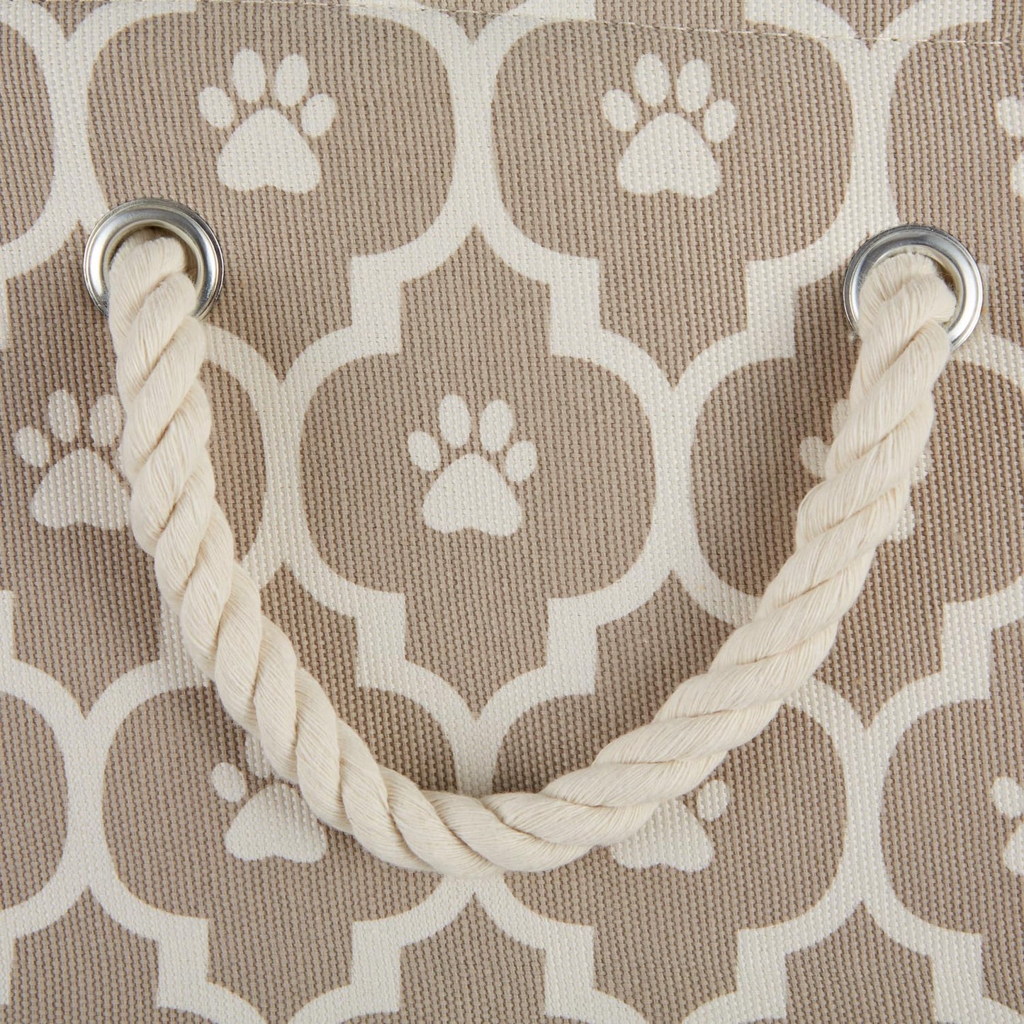 Bone Dry Lattice Paw Print, Cotton, Stone, Medium Rectangle