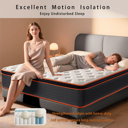 Hybrid Super King Size Mattress 6FT, Medium Firm Mattress 180x200x23cm
