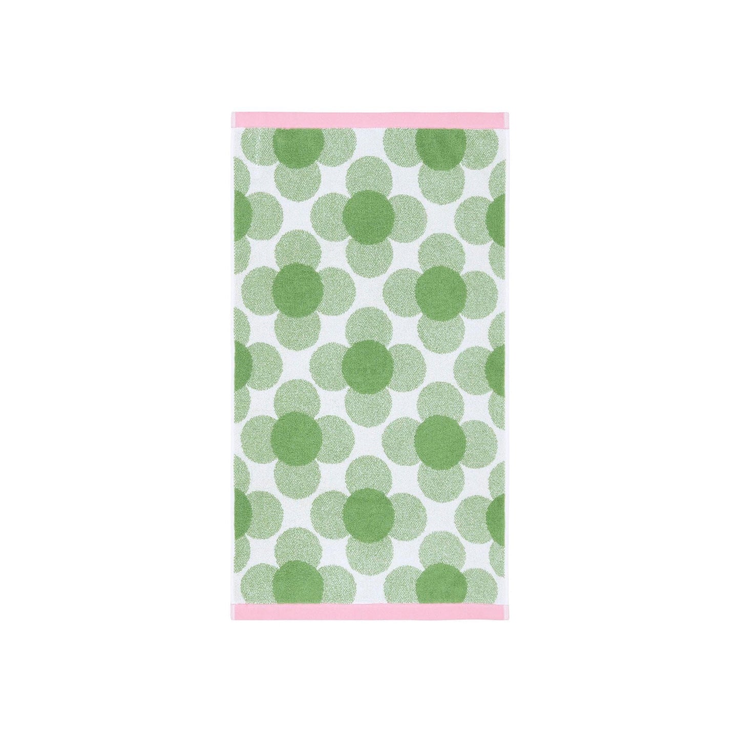 Orla Kiely Retro Bathroom Towels in Retro Flower, CloverSize: Hand Towel, 50x90cm