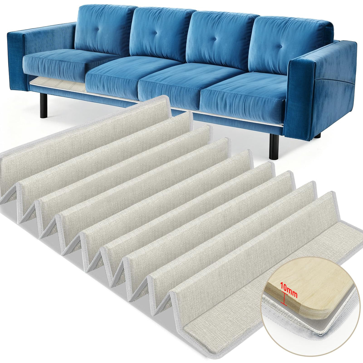 VERONLY Couch Cushion Support for Sagging Seat - 60x205CM Wooden Sofa Support Strengthener Boards for Extra Large 3 Seater