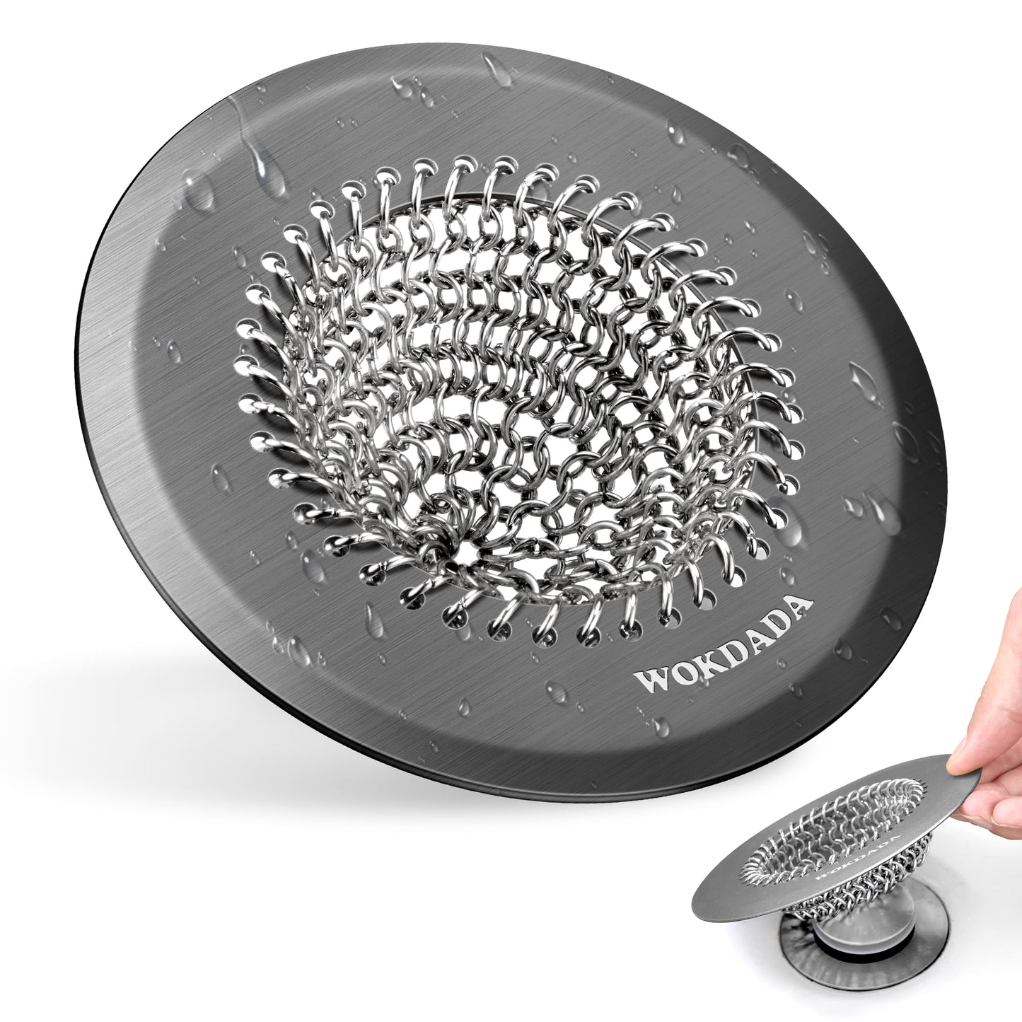 WOKDADA Shower Hair Drain Catcher, Easy Clean Bathtub Drain Hair Catcher, Fast Drainage Tub Drain Protector