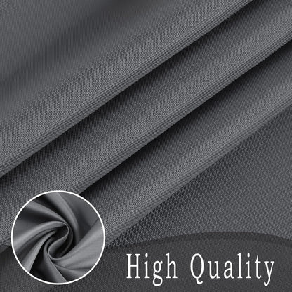 HOMTRYLIC Dark Grey Shower Curtain W200 x L200cm Plain Fabric Shower Curtain for Bathroom Water Repellent Long Bath Shower Curtain Set with 12 Hooks