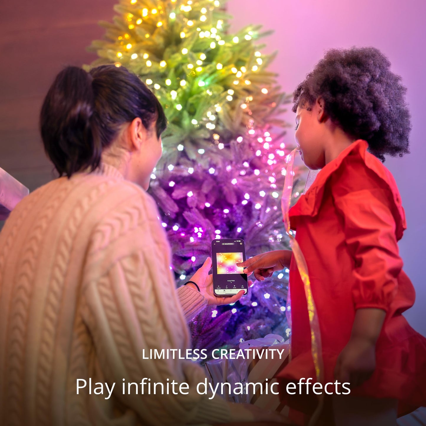 Twinkly Strings USB-C Candle 100 LED, Candle Shape LED Light String, Christmas Lights, RGB Multicolor LED Lights, Mappable LEDs, Compatible with