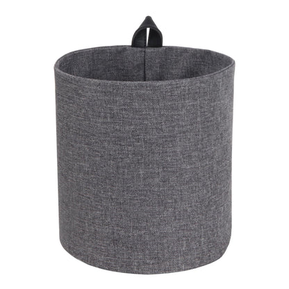 Bigso Box of Sweden Hanging Basket Storage - Round Wall Storage Box with Loop and Linen Look