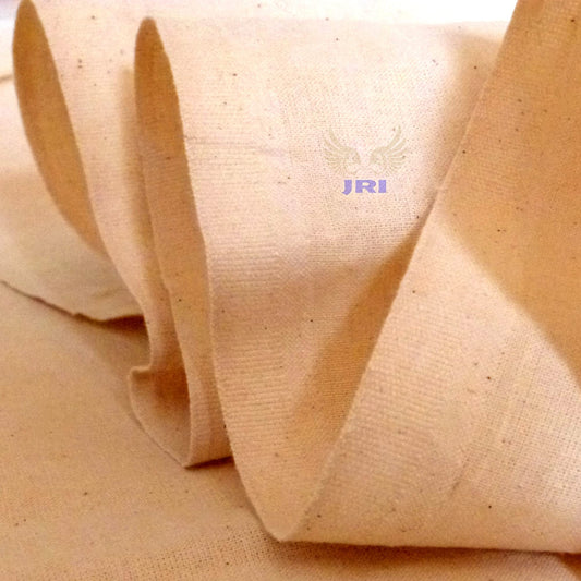 Calico Fabric 63 Inch (160cm) Extra Wide  100% Unbleached Natural Cotton, Medium Weight, Premium Quality by JRI (10 Meter)