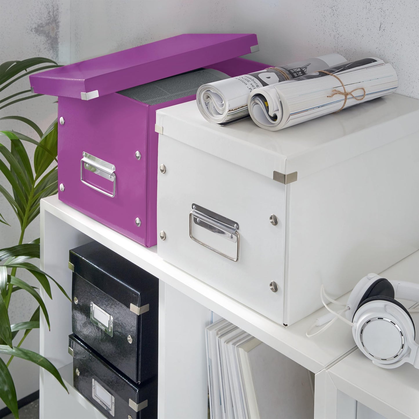 Leitz 61080062 Large Storage Cube, Purple, Click and Store Range, 61080064