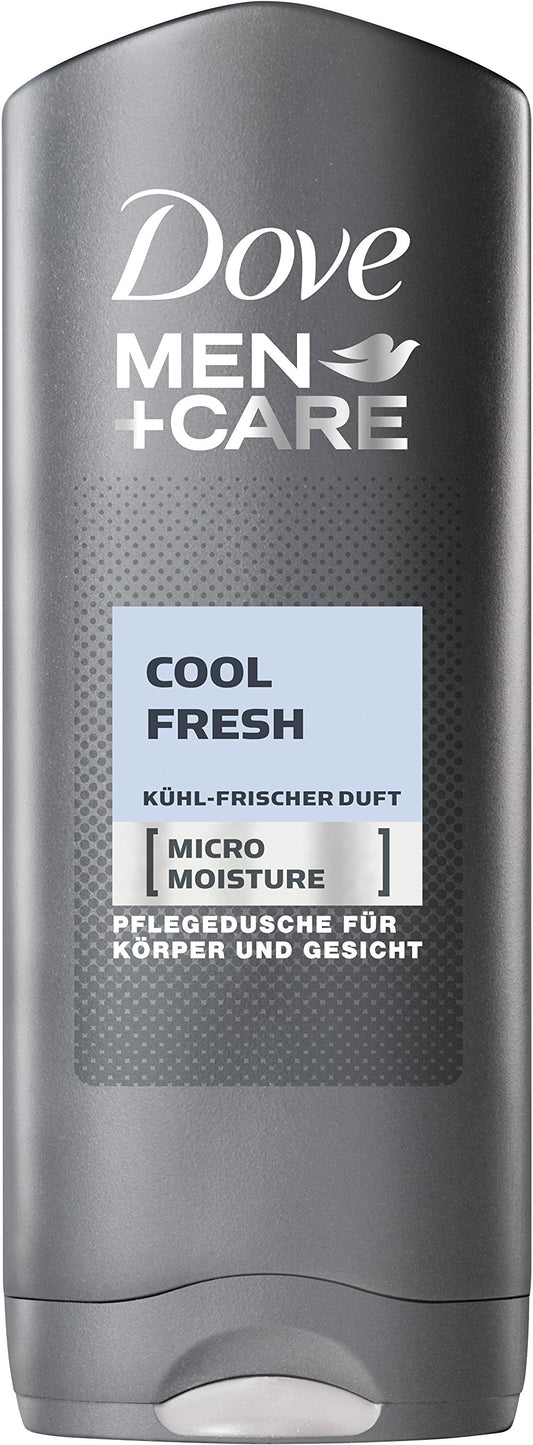 Dove Men + Care Shower Gel, for body and face Cool Fresh with MicroMoisture Technology, pack of 6 (6 x 250 ml)