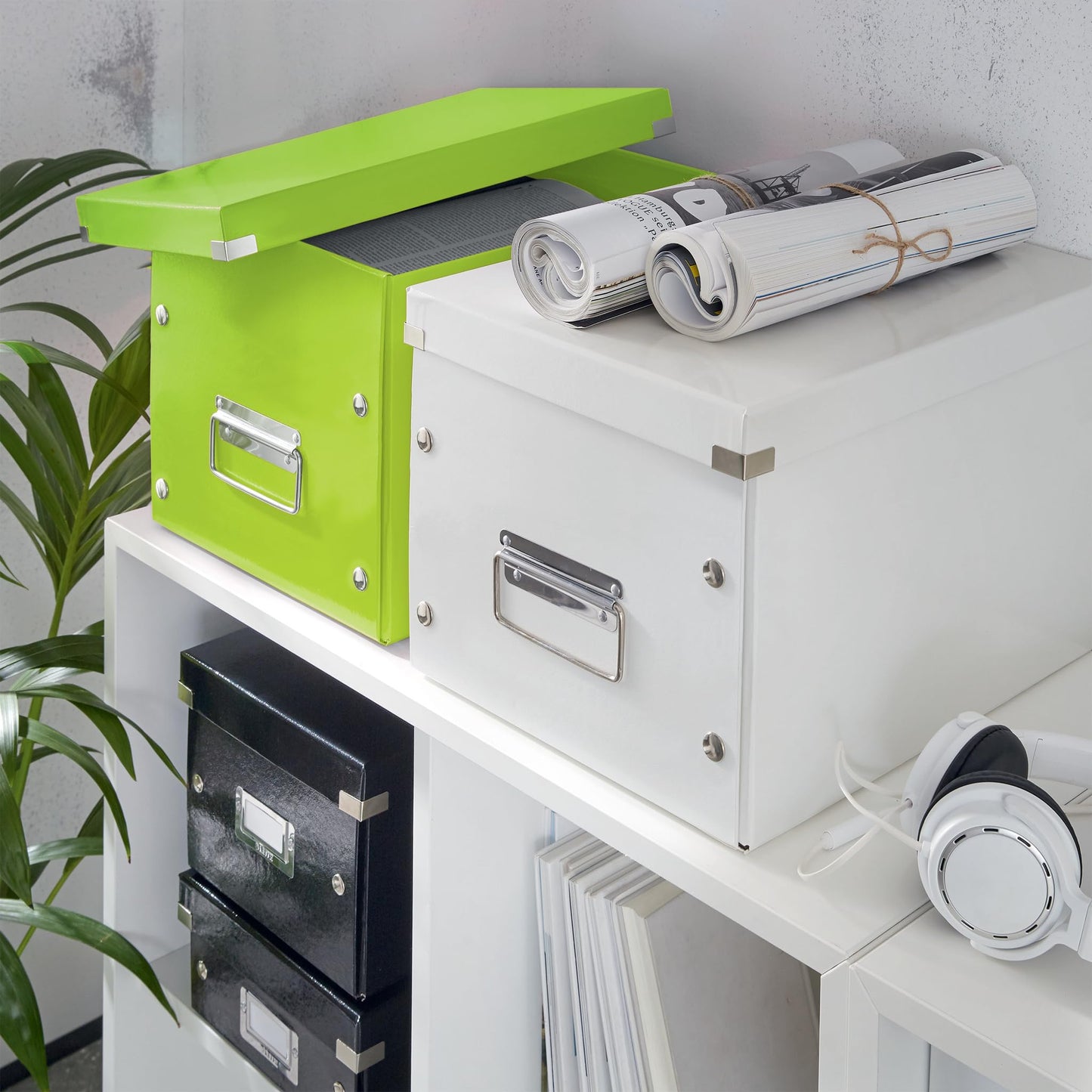 Leitz 61080054 Large Storage Cube, Click and Store, WOW Range, Green