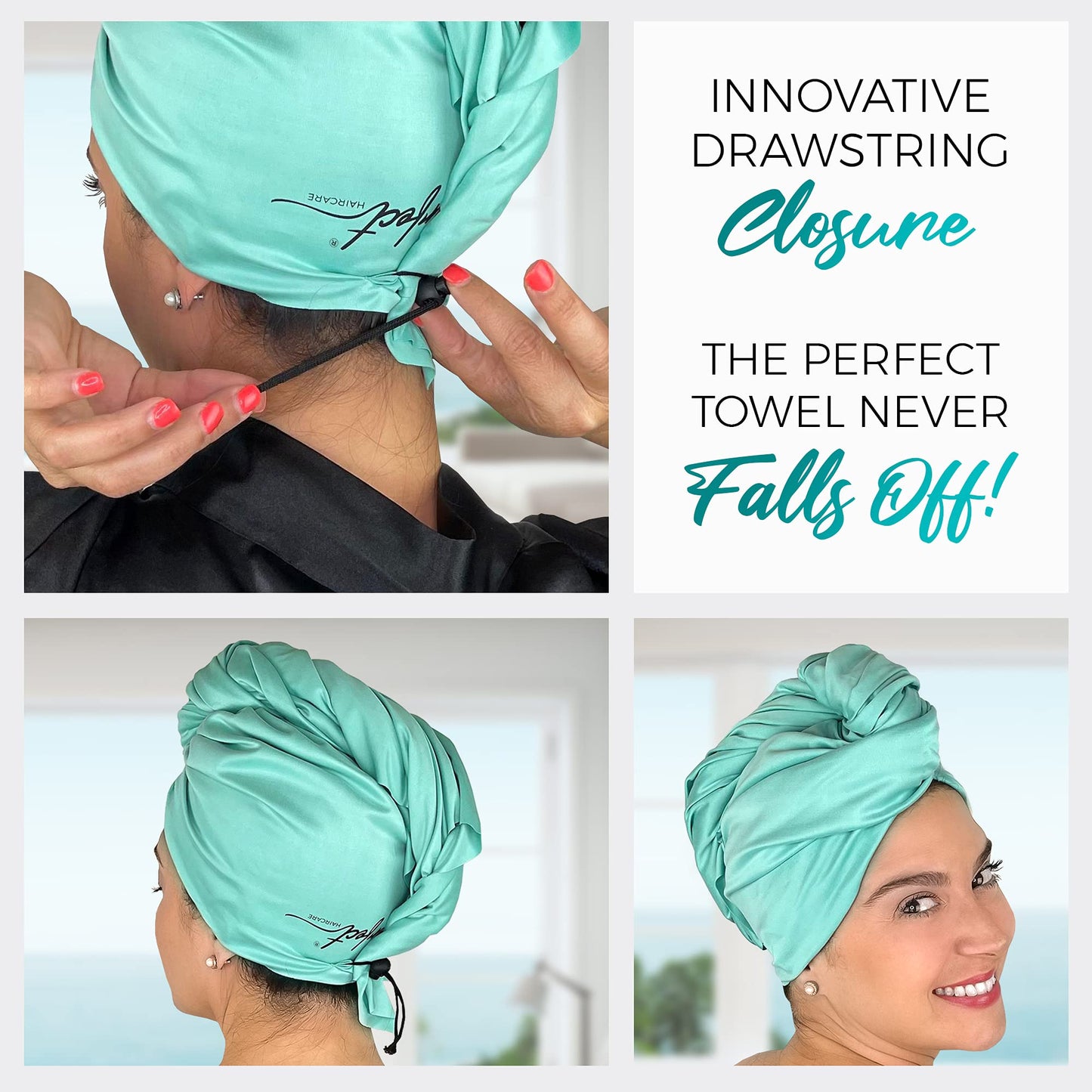 THE PERFECT HAIRCARE Hair Towel and Curl Scrunching Towel Set for Curly Hair Women and Girls - Wet Plopping SOTC & Micro-Plop