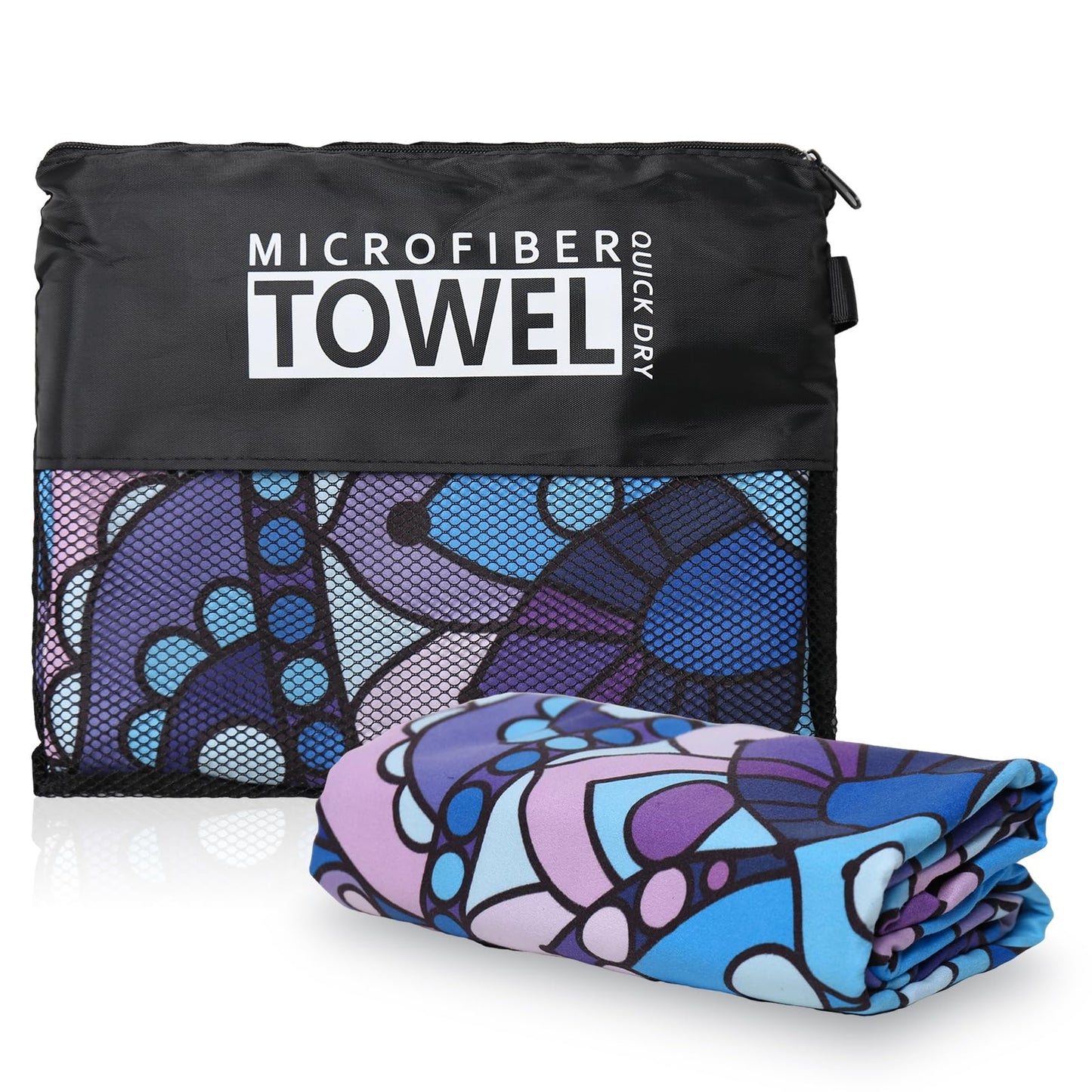 TMEOG Microfibre Beach Towels 180x80cm Extra Large Sand Free Beach Towel for Adults Compact Thin Travel Towel Women Men Lightweight Swim Pool Yoga