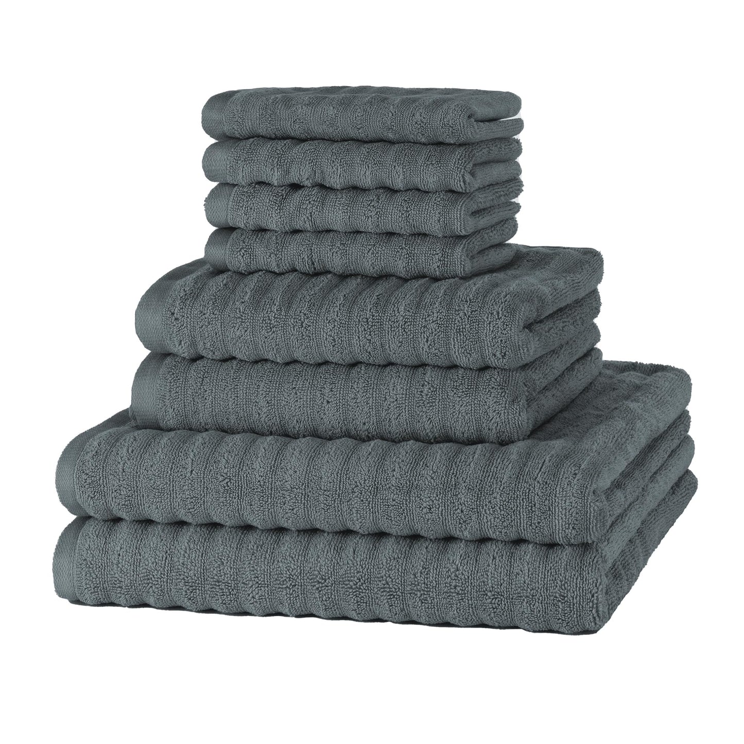 Merana OSLO towel set | quick-drying, soft & lint-free | terry luxury quality | 100% cotton terry | OEKO-TEX | 590 GSM | gift set | Dark gray