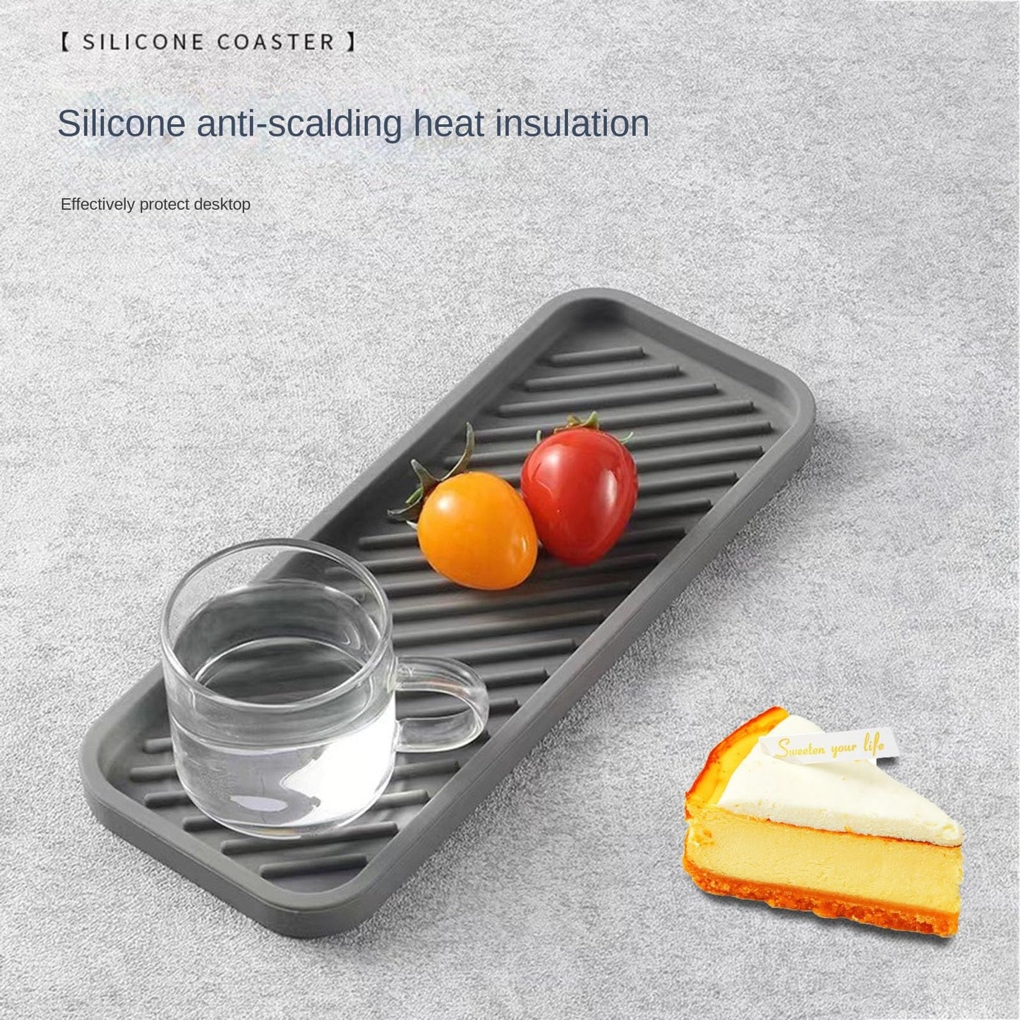 Kitchen Bathroom Sink Sponge Soap Organiser Holder Tray Silicone, 2 Pcs