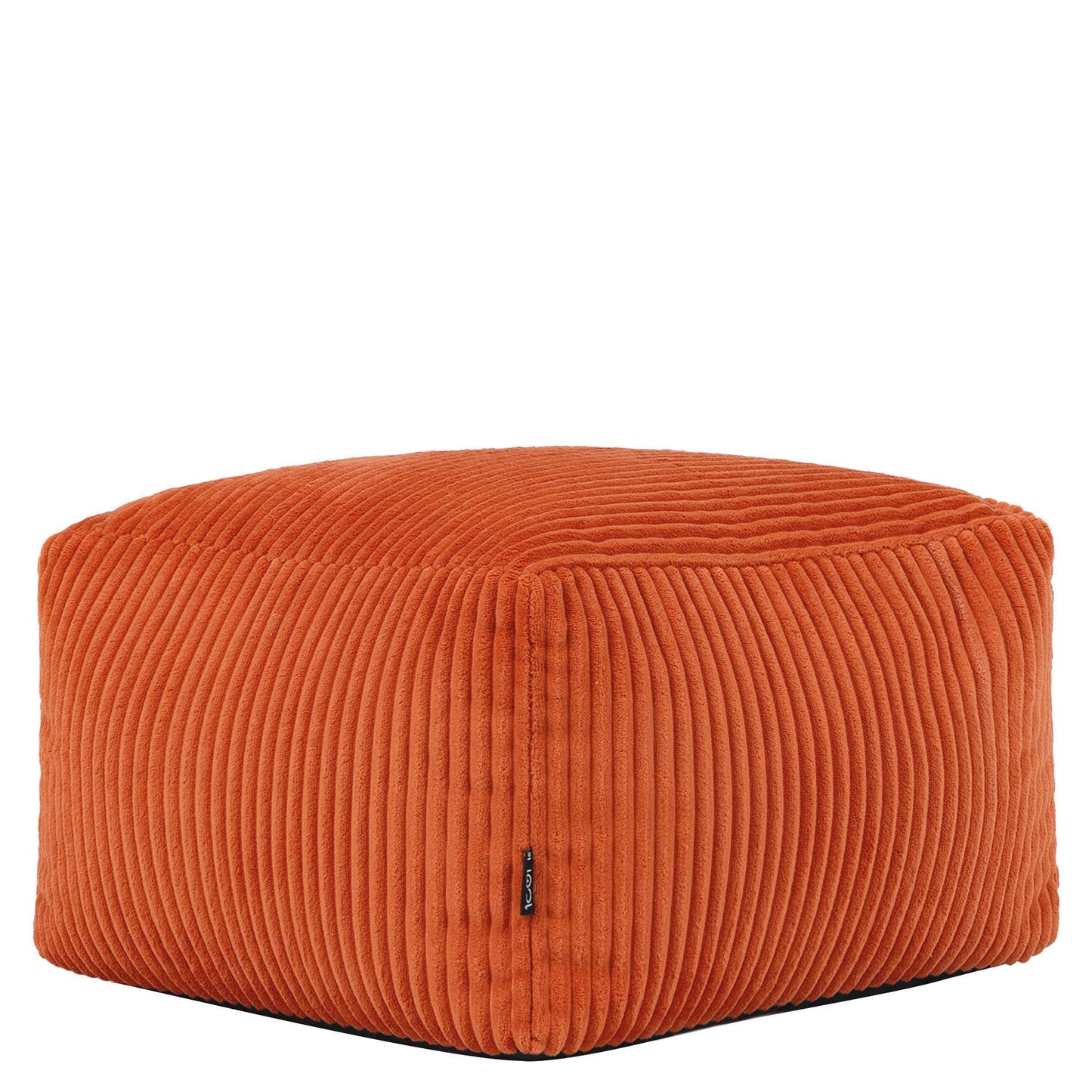 icon Amara Small Cord Bean Bag Footstool with Filling Included, Orange