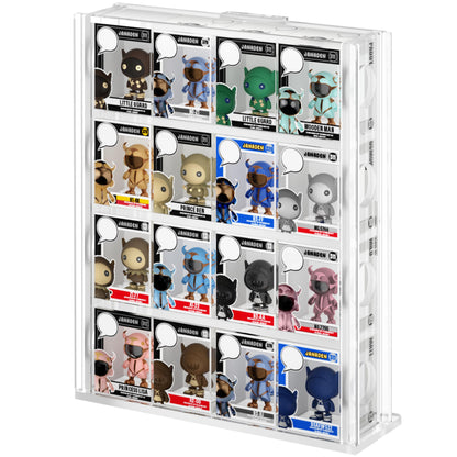 Janaden Acrylic Bittys Display Case, Clear Bitties Figure Collection Display Stand, 4 Tiered Mini Figurines Shelf for Bittys Collectibles
