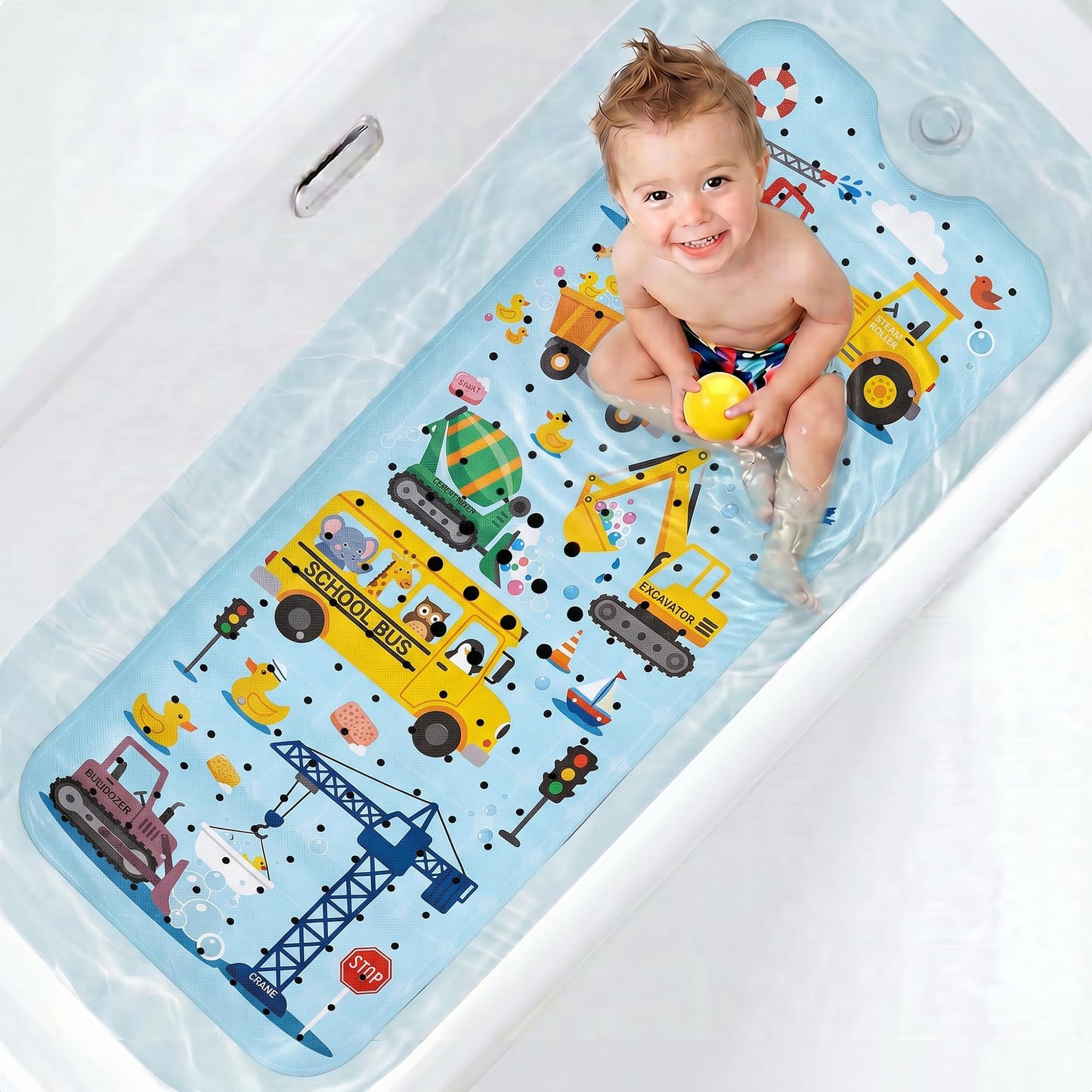 UNEEDE Baby Bath Mat Non Slip - 100x40cm