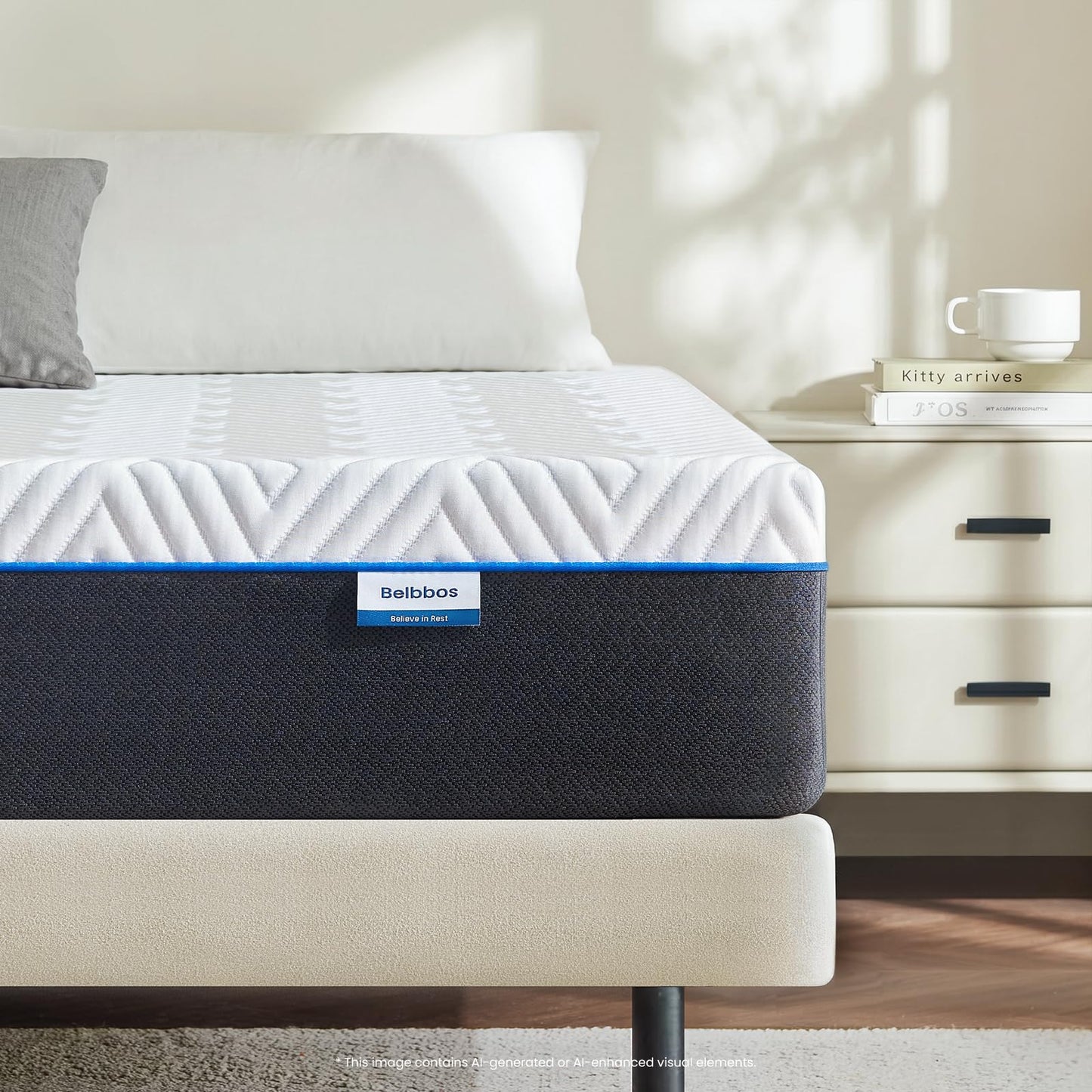 Belbbos Small Double Mattress Memory Foam 120x190x18cm—Medium Firm