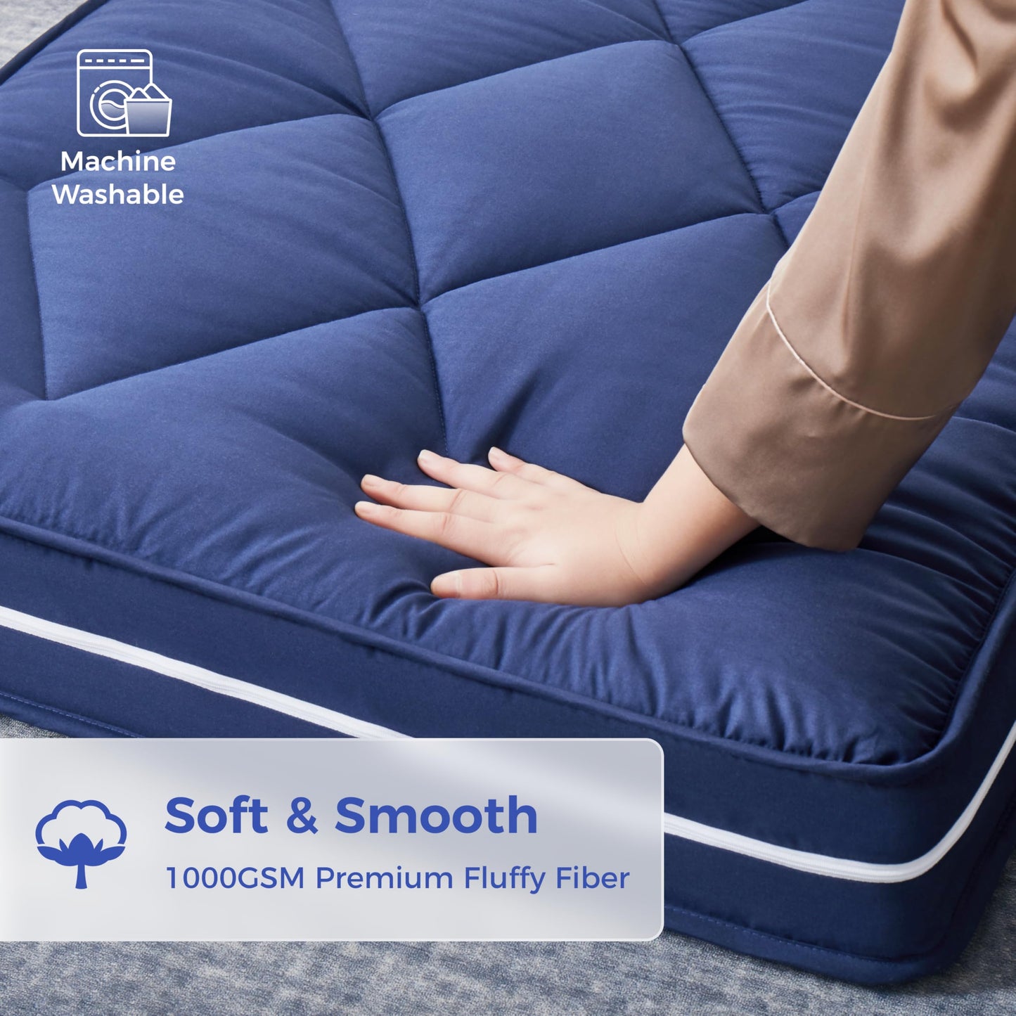 Jamdok Single Roll Up Floor Mattress,Memory Foam,Portable(190X75X10cm)