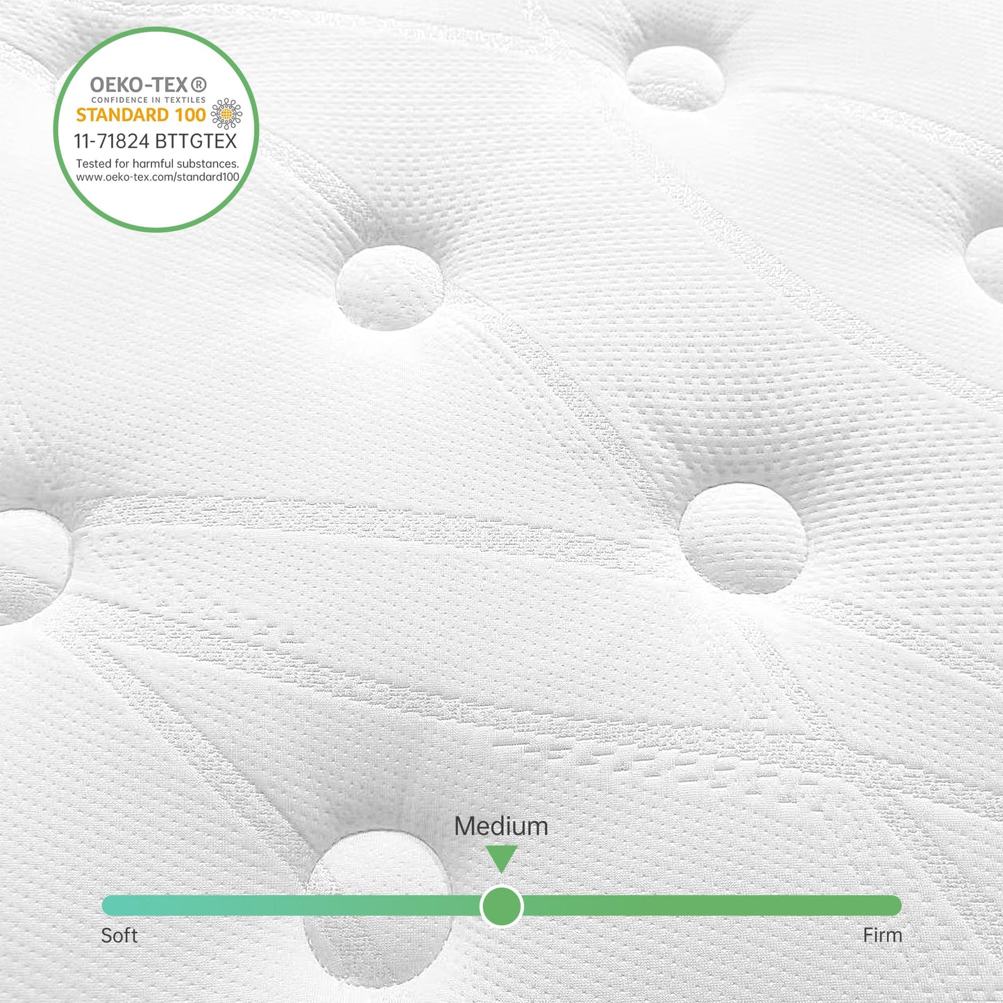 NIXNAP King Mattress 5FT, 10 Inch Hybrid, 9-Zone Ergonomic Support