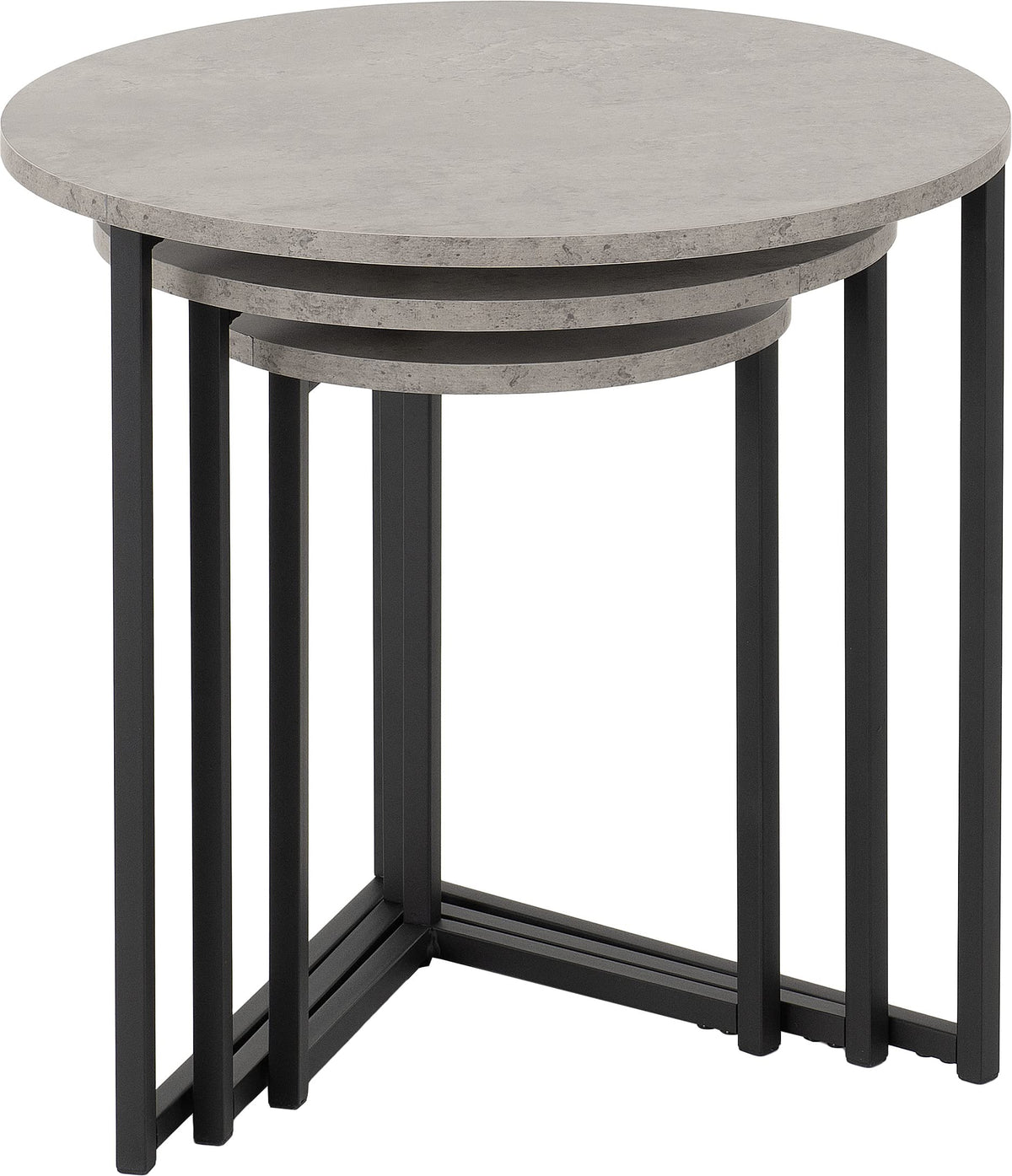 Seconique Athens Round 3Pc Nest Of Tables in Concrete Effect