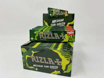 Rizla King Size Camouflage Rolling Paper Full Box Of 50 Booklets (Green)