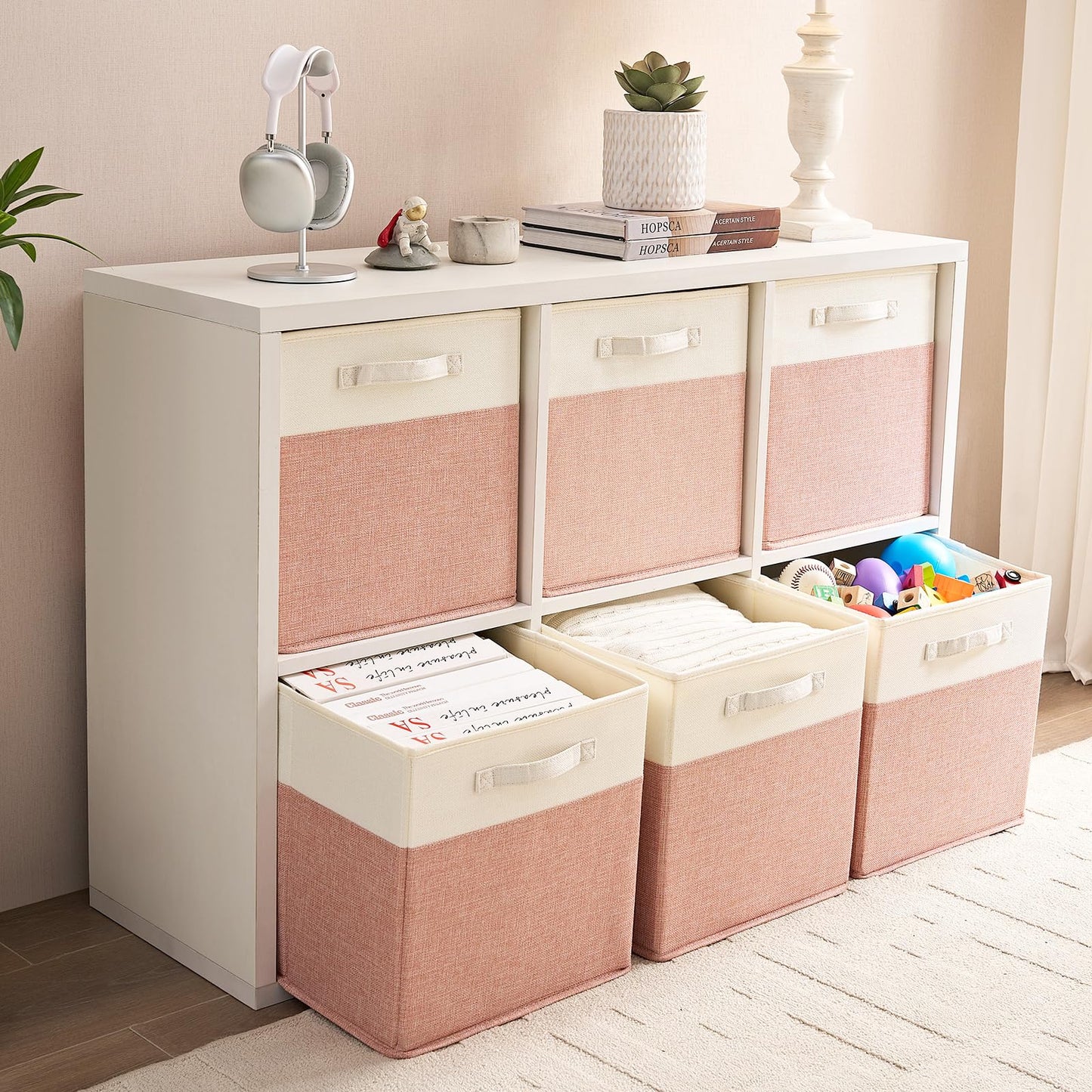 Mangata Cube Storage Boxes 33x38x33 cm, Large Fabric storage baskets for Storage Cube Units, Clothes Bins, Baskets, Chests,Toys