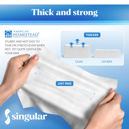 American Homestead Linen Feel Guest Towels Disposable Cloth Like Paper Hand Napkins Soft, Absorbent, Paper Hand Towels for Kitchen, Bathroom, Parties