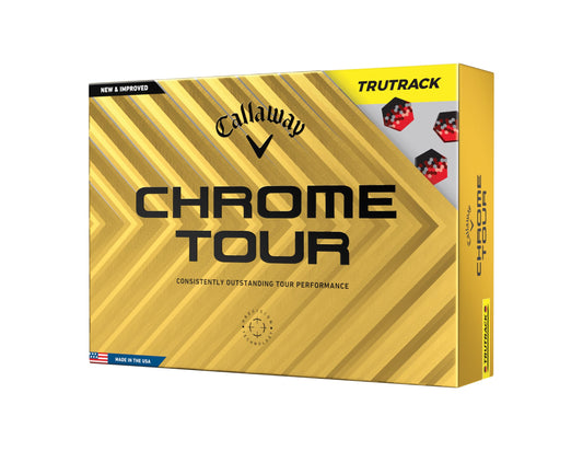 Callaway Golf Chrome Tour Golf Balls (Yellow, True Track)