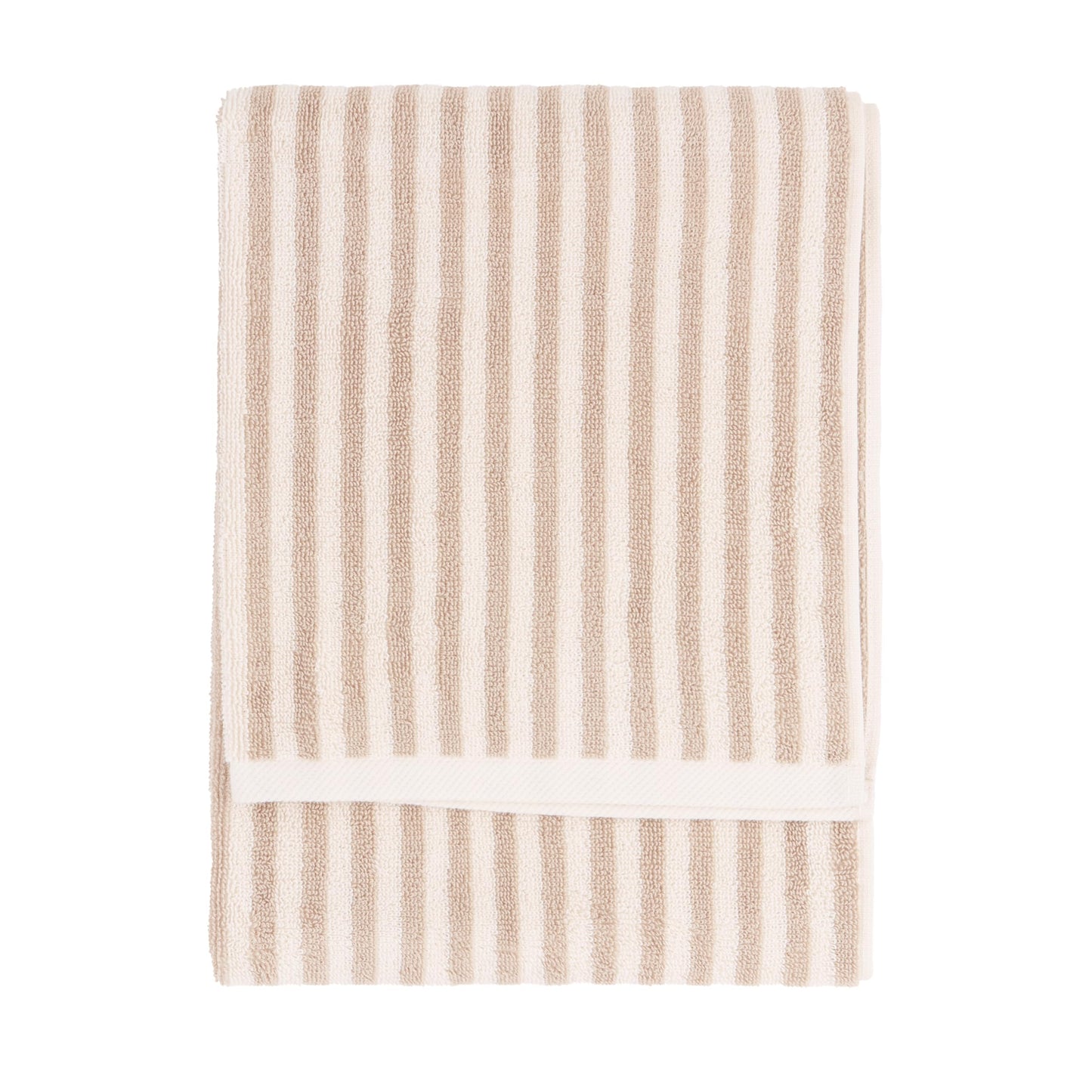 Yard Hebden Striped Cotton Terry Hand Towel (Natural, 50 x 100 cm)