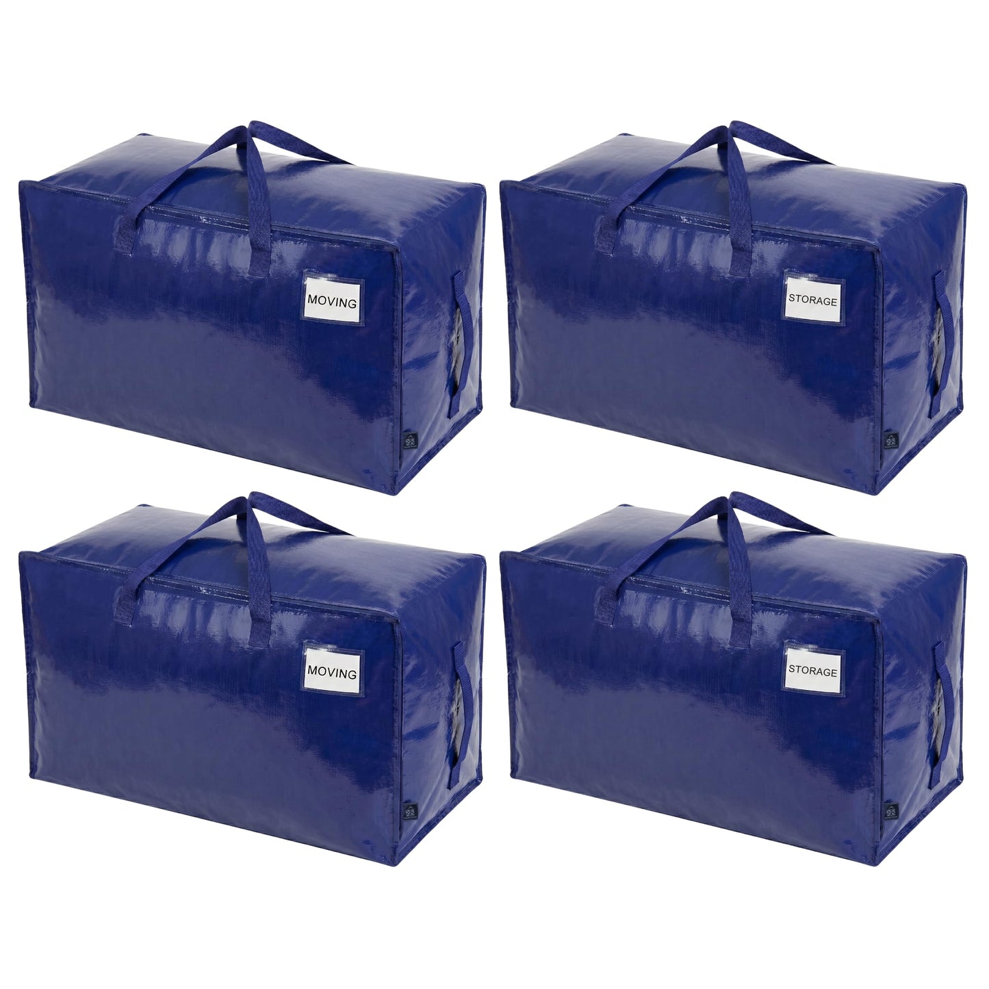 VENO 4 Pack Large Moving Boxes & Storage Bags – Oversized Packing Bags with Zippers & Handles,Heavy-Duty Laundry Bag for Moving House(Blue, 4 Pack)