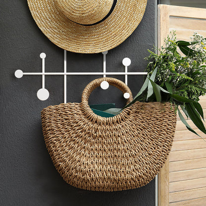 XLSBZ Coat Rack Shelf Wall Mounted,Modern Metal Coat Rack with 10 Hooks,Coat Hanger Wall Hooks for Clothe, Shats, Scarves White